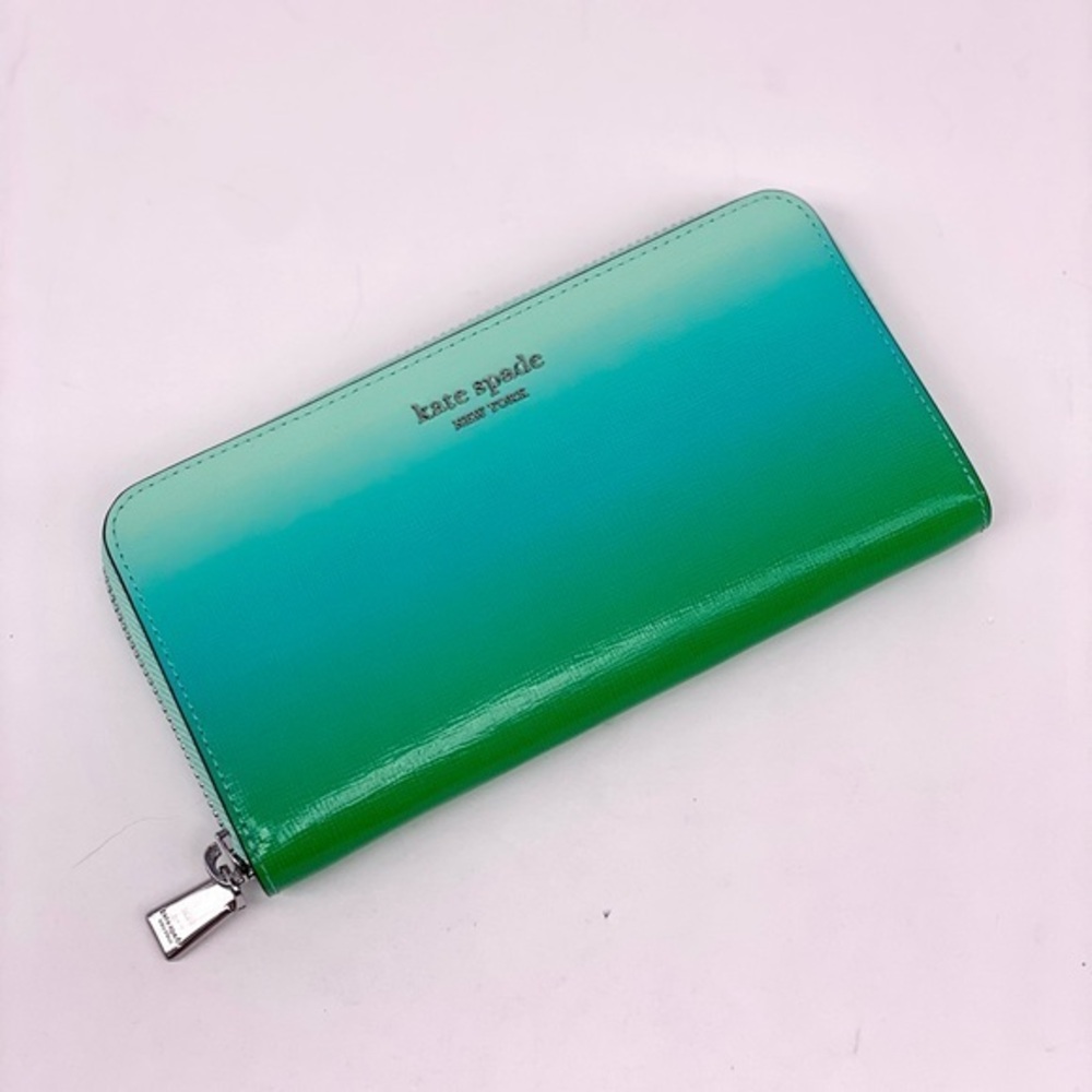 Kate Spade Morgan Ombre Zip Continental Wallet, Mint Liqueur Green NWT
